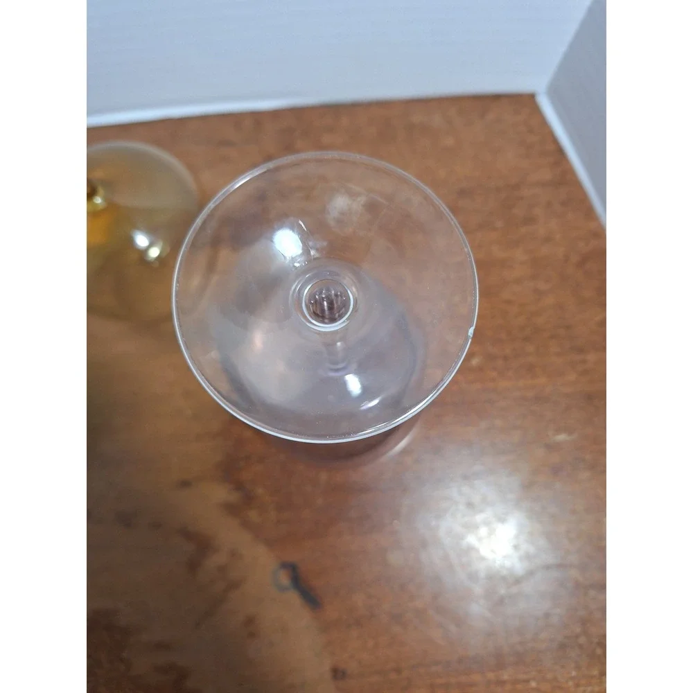 Vintage Multi Color Ombre Balloon Wine Glasses Set of 4 Festive Bar Cart Holiday